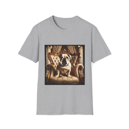 Bulldog Diamond Drip design dog lover unisex t-shirt in sport grey