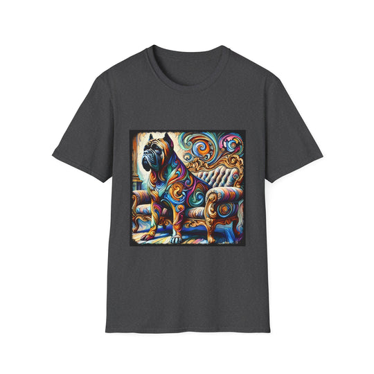 Cane Corso Bold Swirl design dog lover unisex t-shirt in dark heather