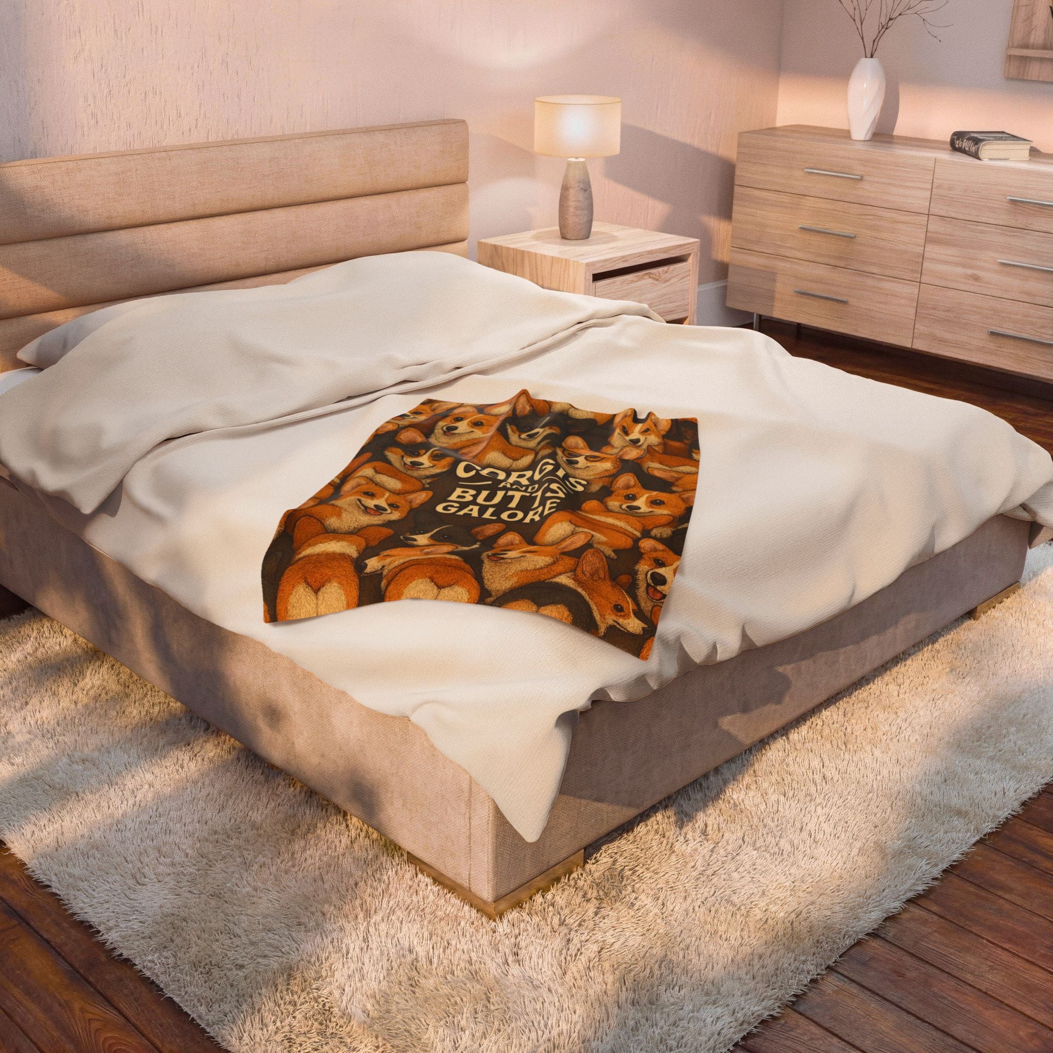 Pembroke Welsh Corgi Blanket | Corgi Butts Galore Dog Lover Gift