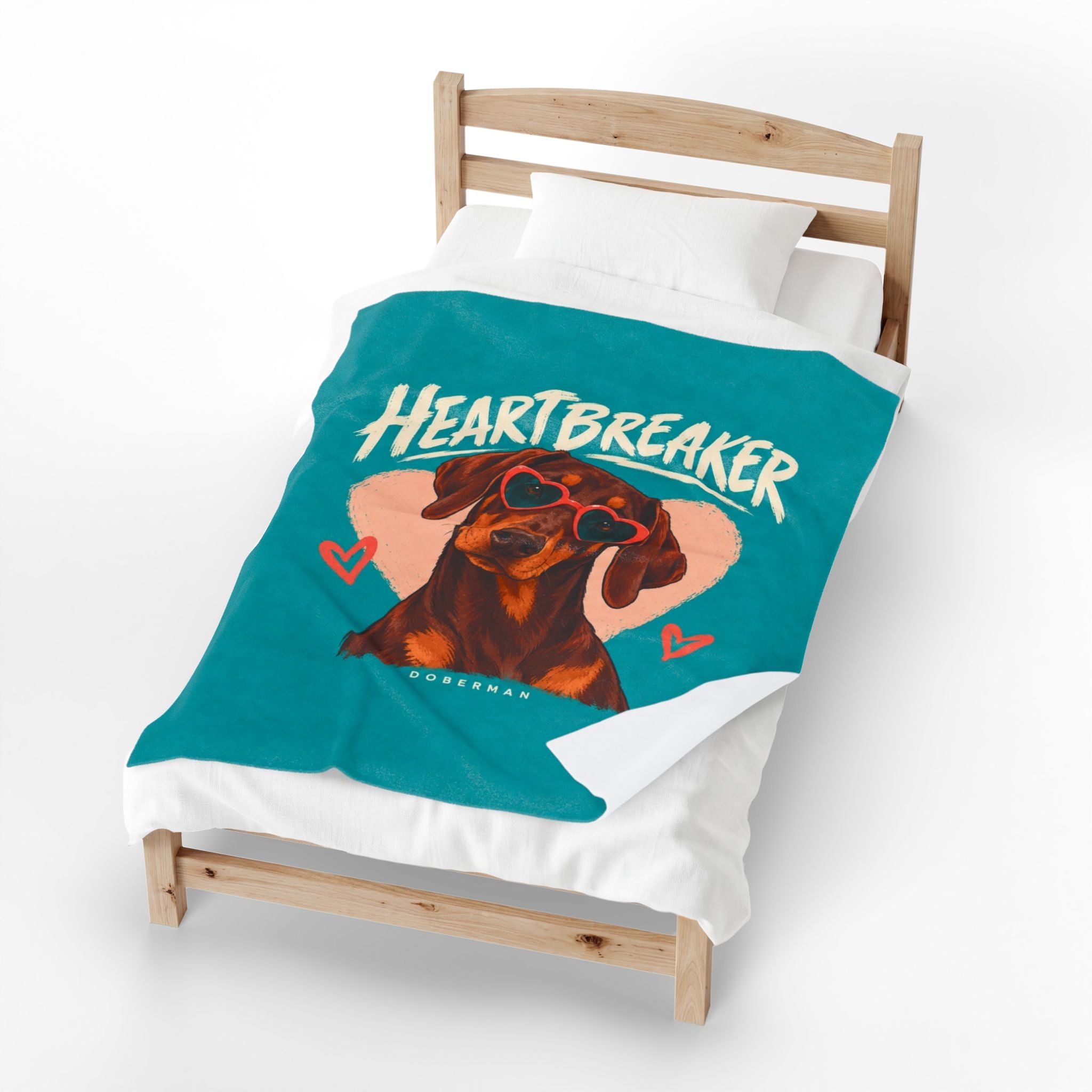 Red Doberman Pinscher Blanket | Heartbreaker Dog Lover Gift
