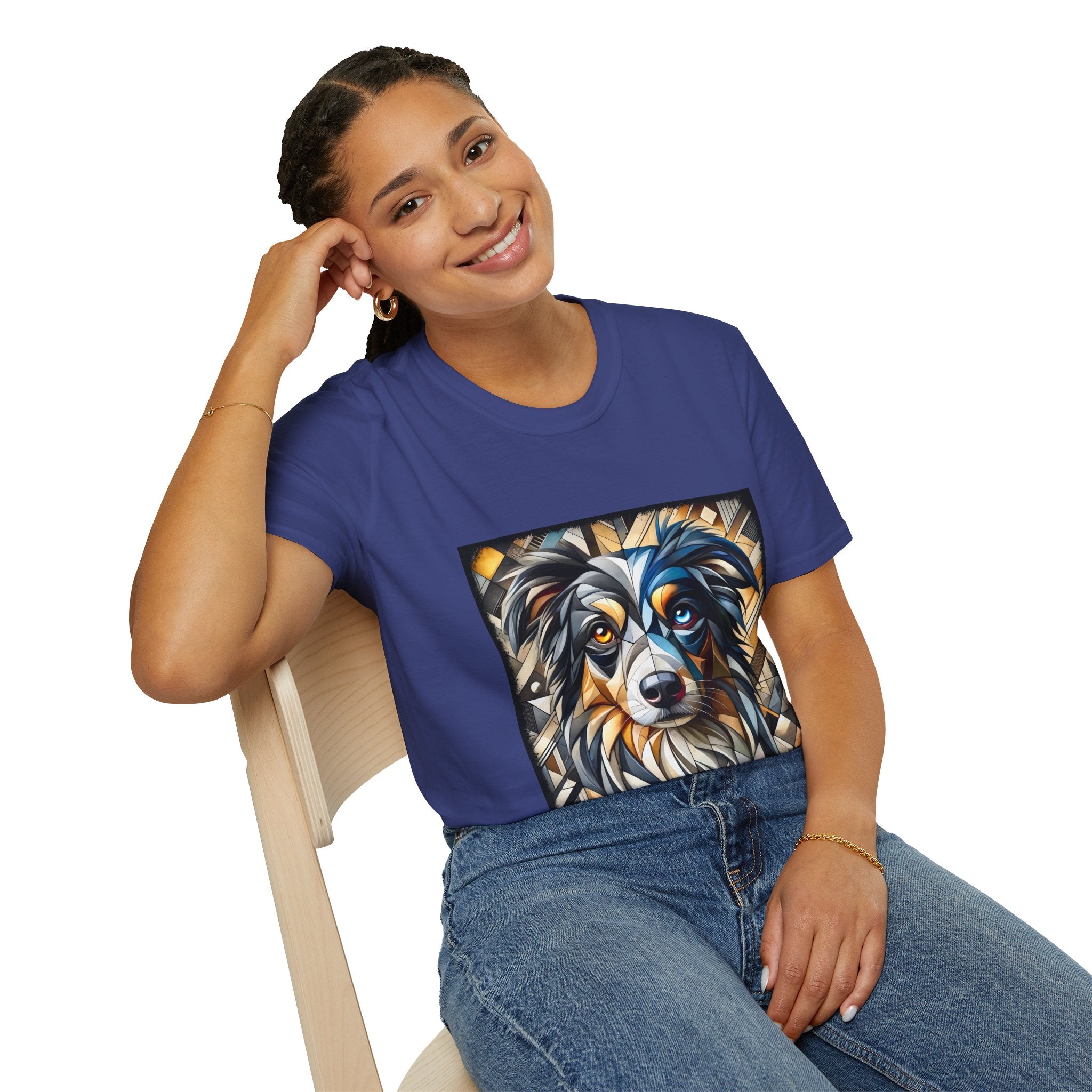 Miniature American Shepherd Bold Geometric |  Unisex Dog T-Shirt