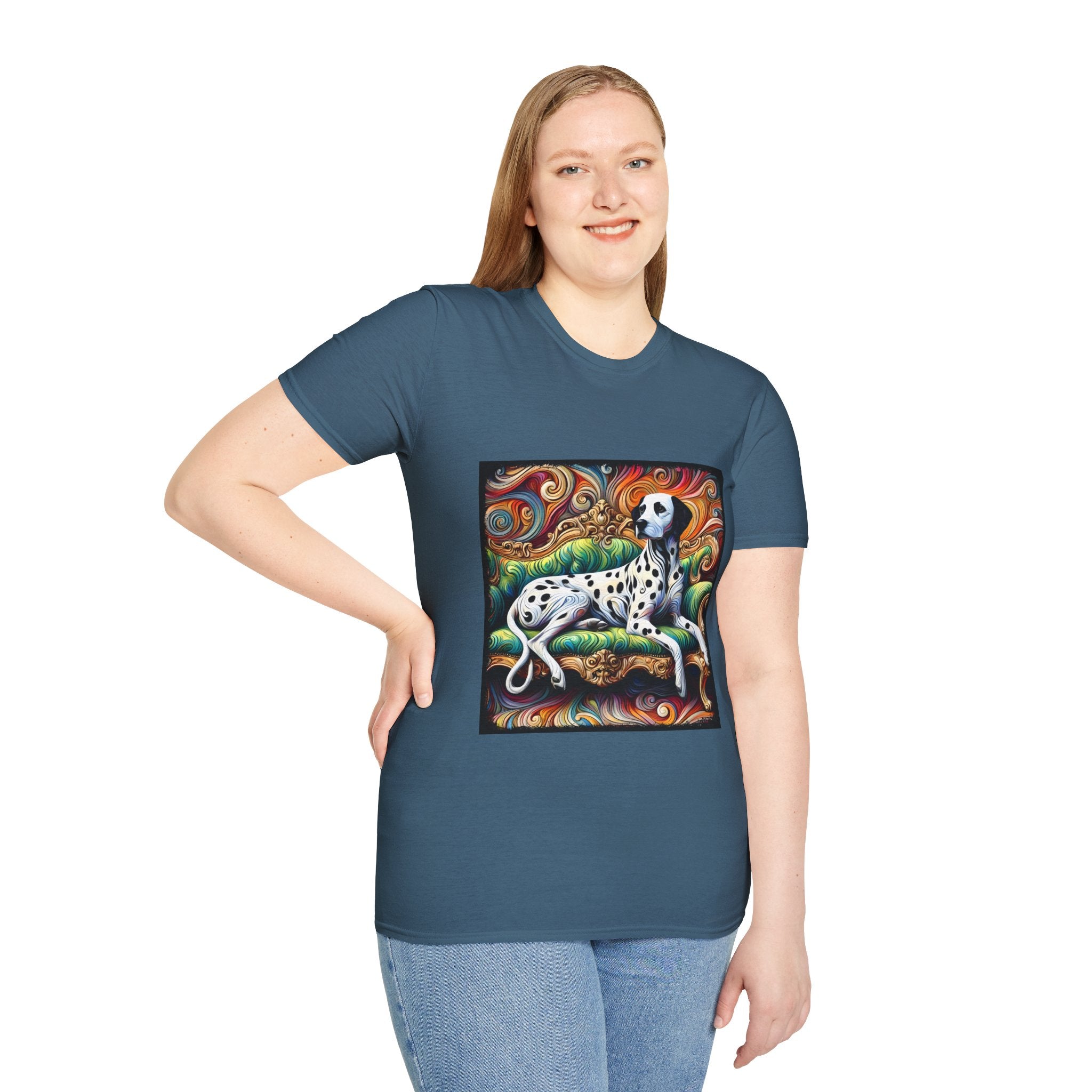 Dalmatian Rainbow Swirl | Unisex Dog T-Shirt