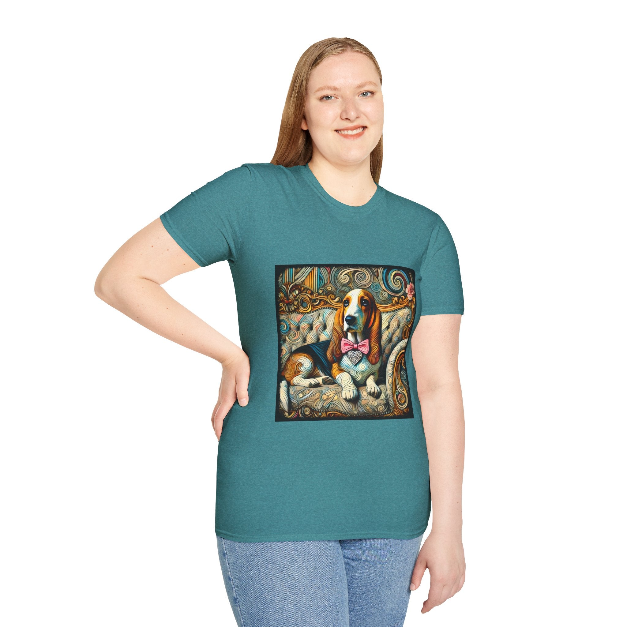Basset Hound Diamond Swirl | Unisex Dog T-Shirt