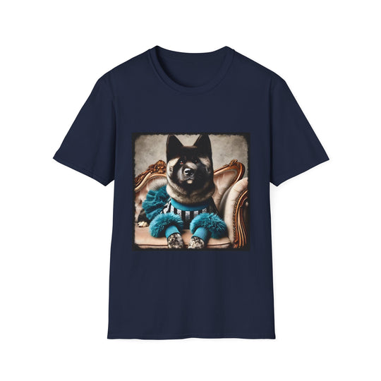 Akita Bold Icon design dog lover unisex t-shirt in navy