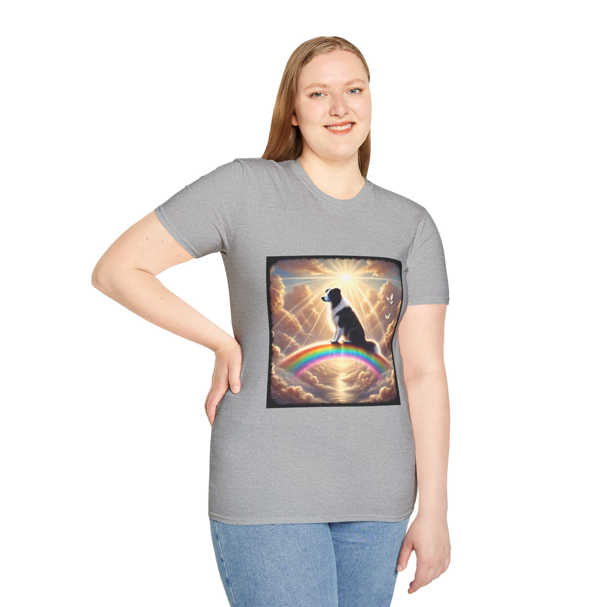 Border Collie Rainbow Bridge | Unisex Dog T-Shirt