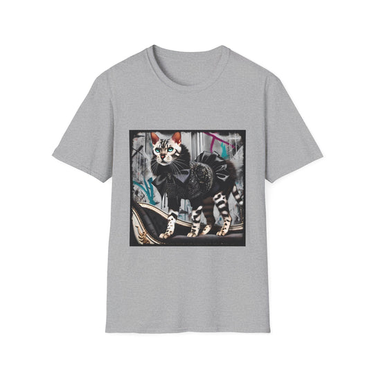 Bengal Cat Bold Babe design cat lover unisex t-shirt in sport grey