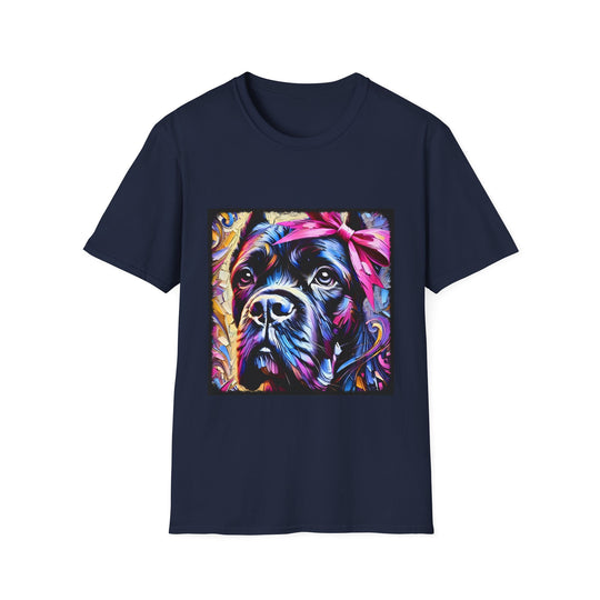 Cane Corso Colorful  Classic design dog lover unisex t-shirt in navy