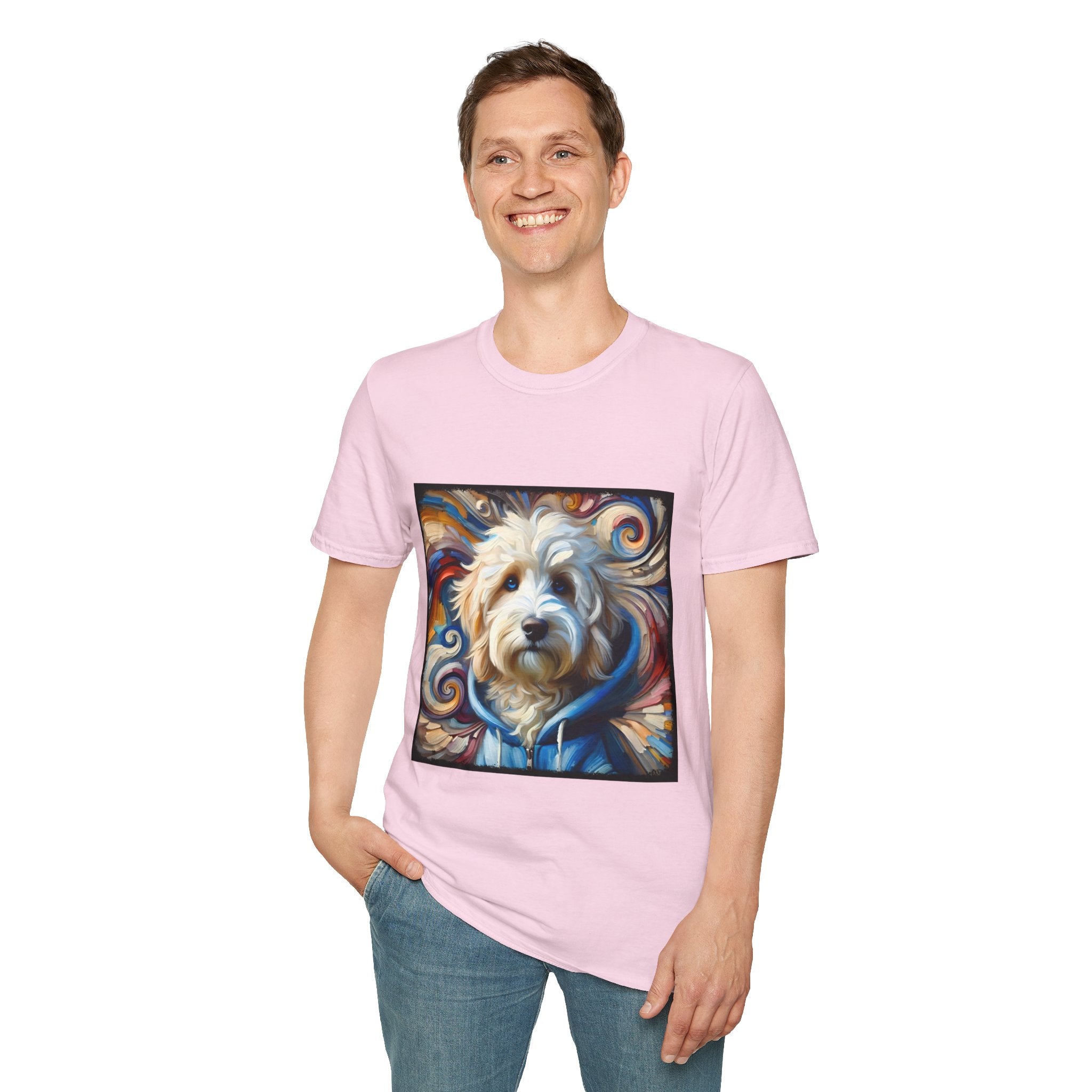 Sheepadoodle Blue Hoodie Swirl | Unisex Dog T-Shirt