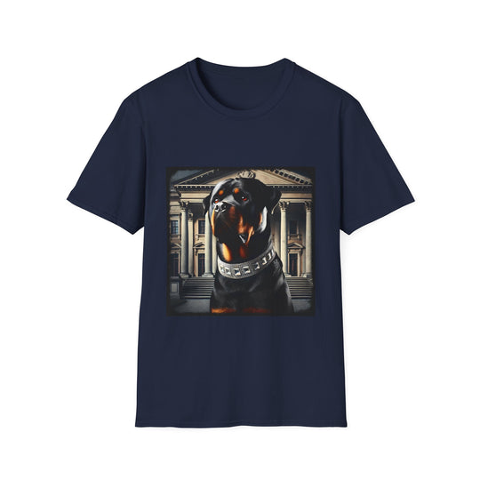 Rottweiler Diamond Sentinel design dog lover unisex t-shirt in navy
