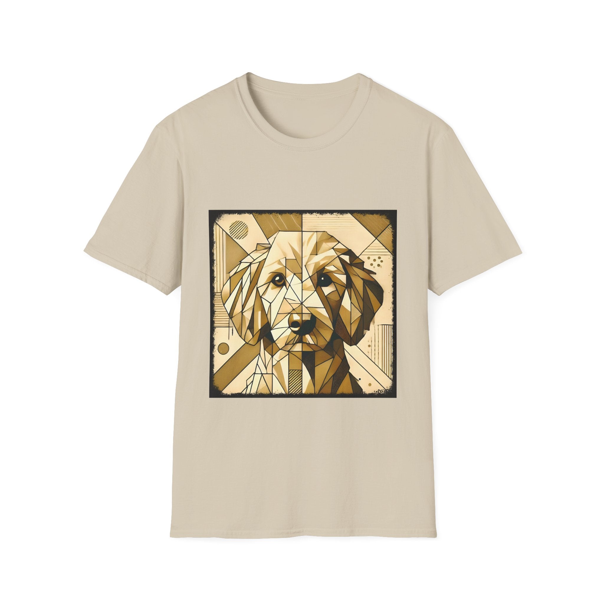 Golden Retriever Shirt | Golden Geometric Design