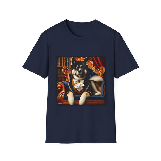 Akita Prince Charming design dog lover unisex t-shirt in navy