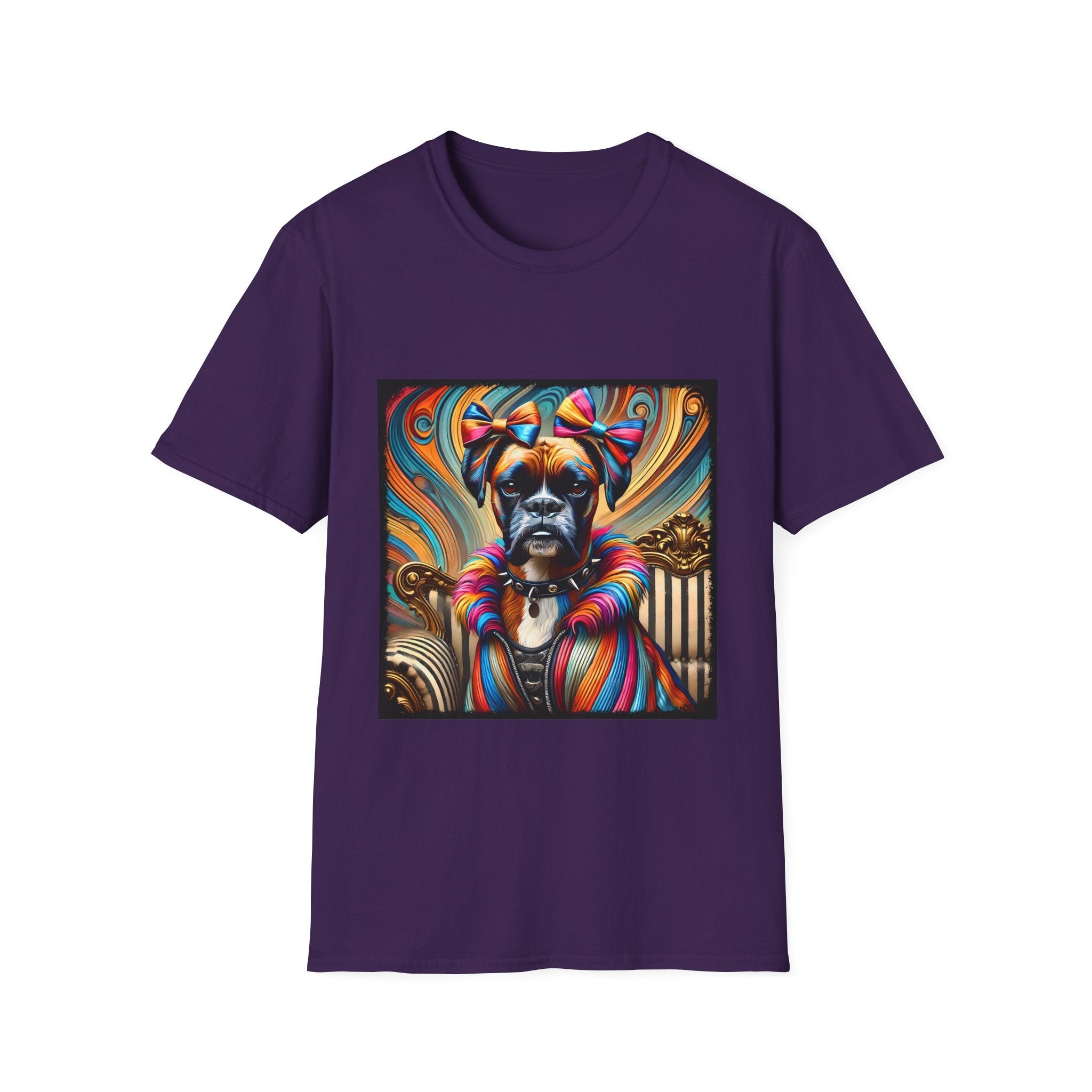 Boxer Rainbow Rocker | Unisex Dog T-Shirt