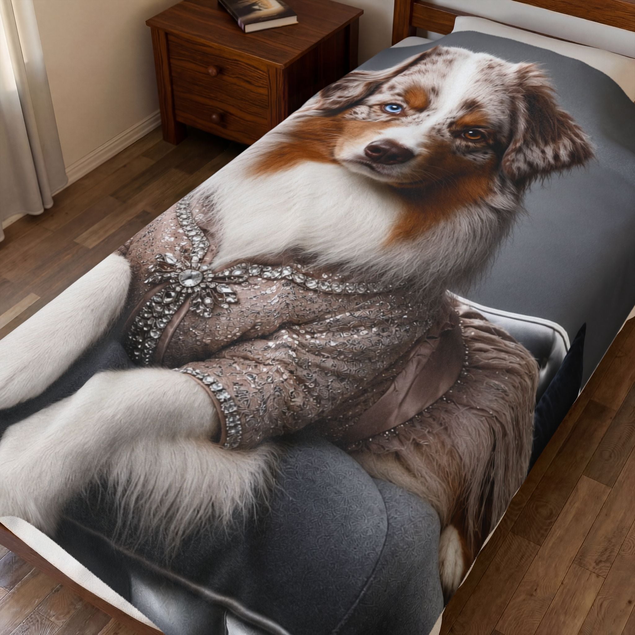 Australian Shepherd Blanket | Champagne Duchess Dog Lover Gift