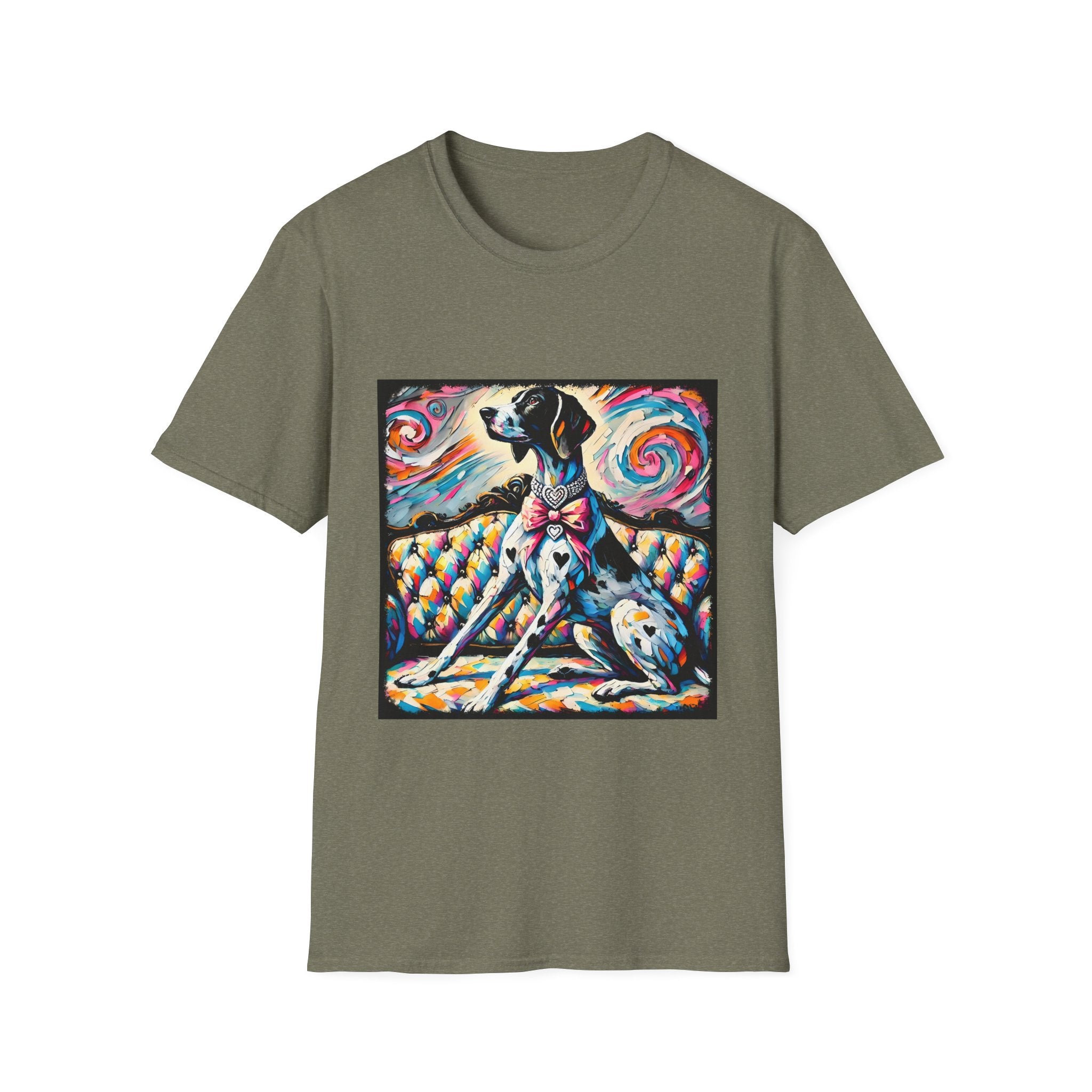 German Shorthaired Pointer Diamond Heart Swirl | Unisex Dog T-Shirt