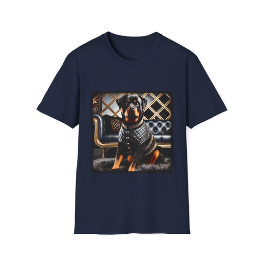 Rottweiler Posh Rebel design dog lover unisex t-shirt in navy