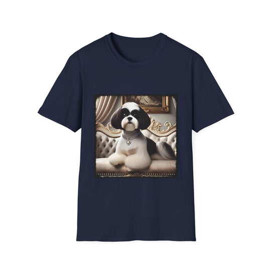 Shih Tzu Diamond Darling design dog lover unisex t-shirt in navy