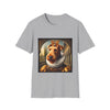 Airedale Terrier Crowned Gent design dog lover unisex t-shirt in sport grey