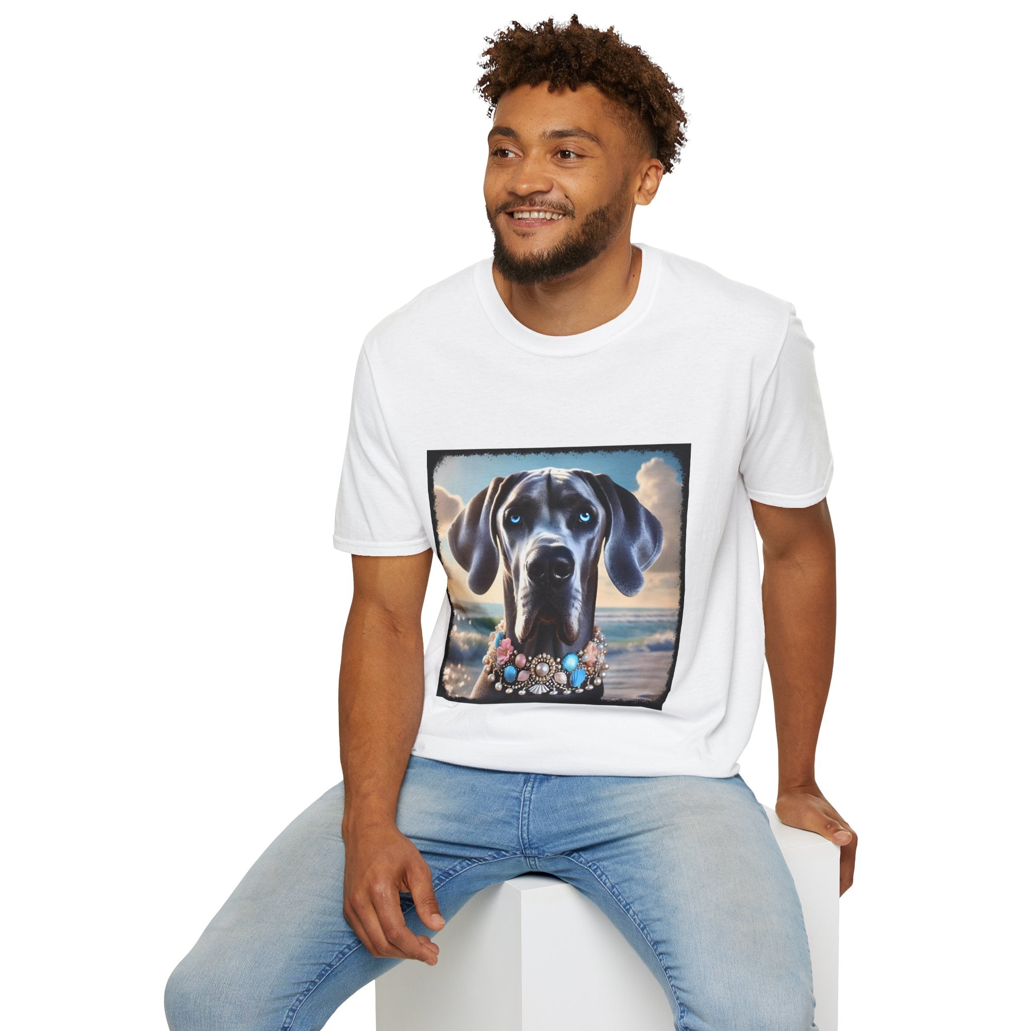 Great Dane Beach Beauty | Unisex Dog T-Shirt