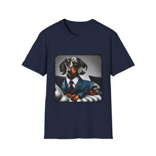 Dachshund Groomed Guy design dog lover unisex t-shirt in navy