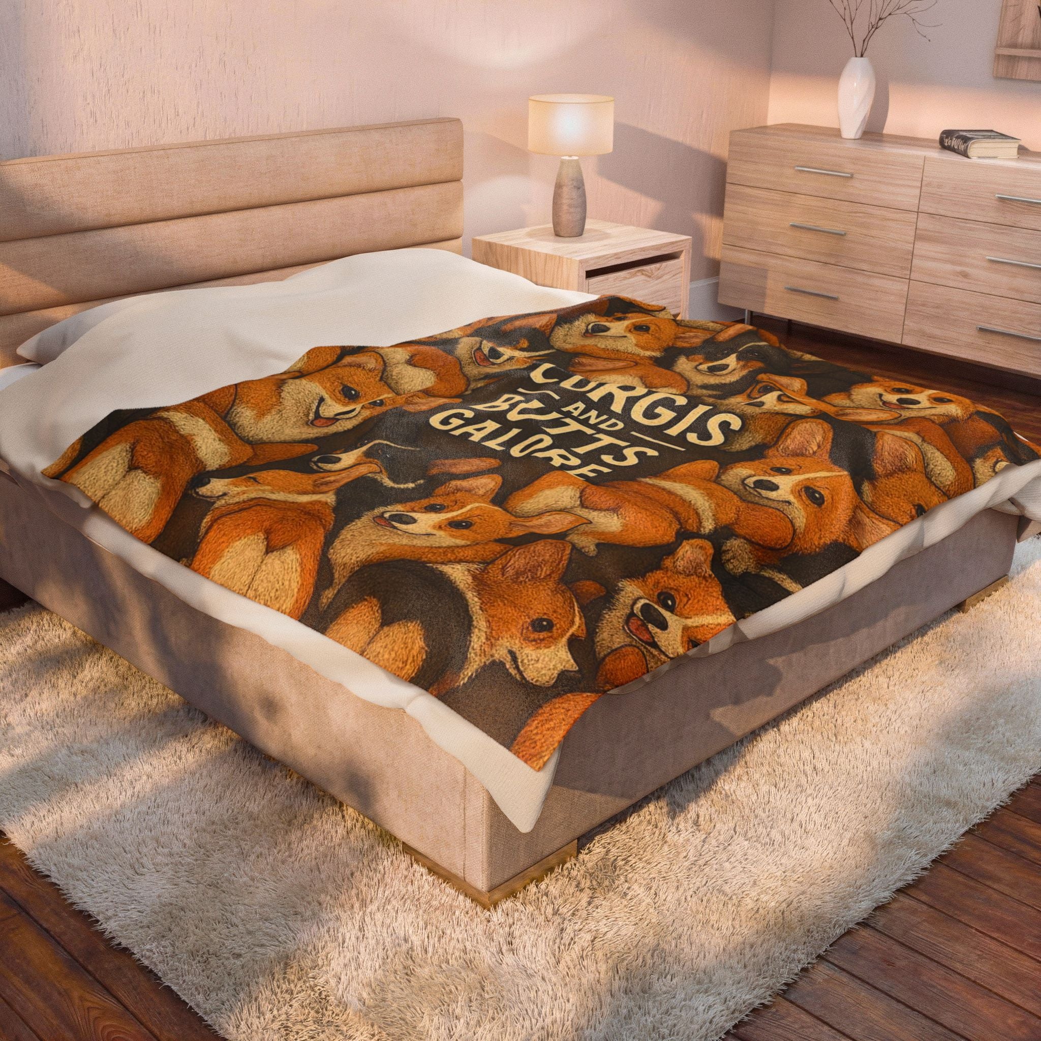 Pembroke Welsh Corgi Blanket | Corgi Butts Galore Dog Lover Gift