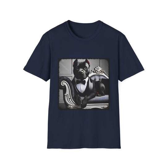 American Pit Bull Terrier Bold Beau design dog lover unisex t-shirt in navy