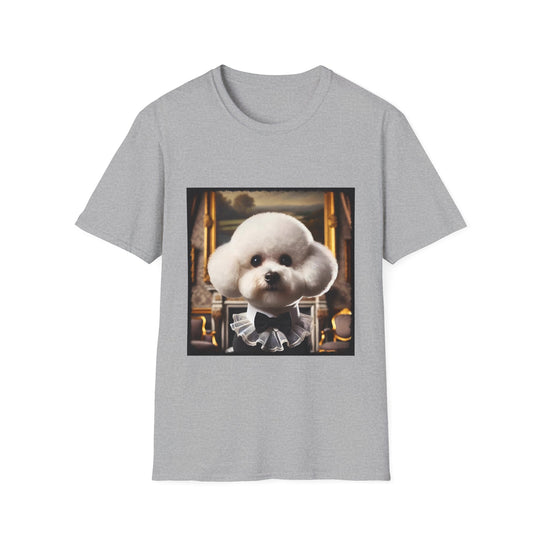 Bichon Frise Luxe Lineage design dog lover unisex t-shirt in sport grey