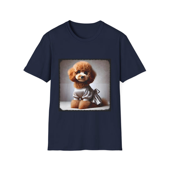 Poodle Dainty Doll design dog lover unisex t-shirt in navy