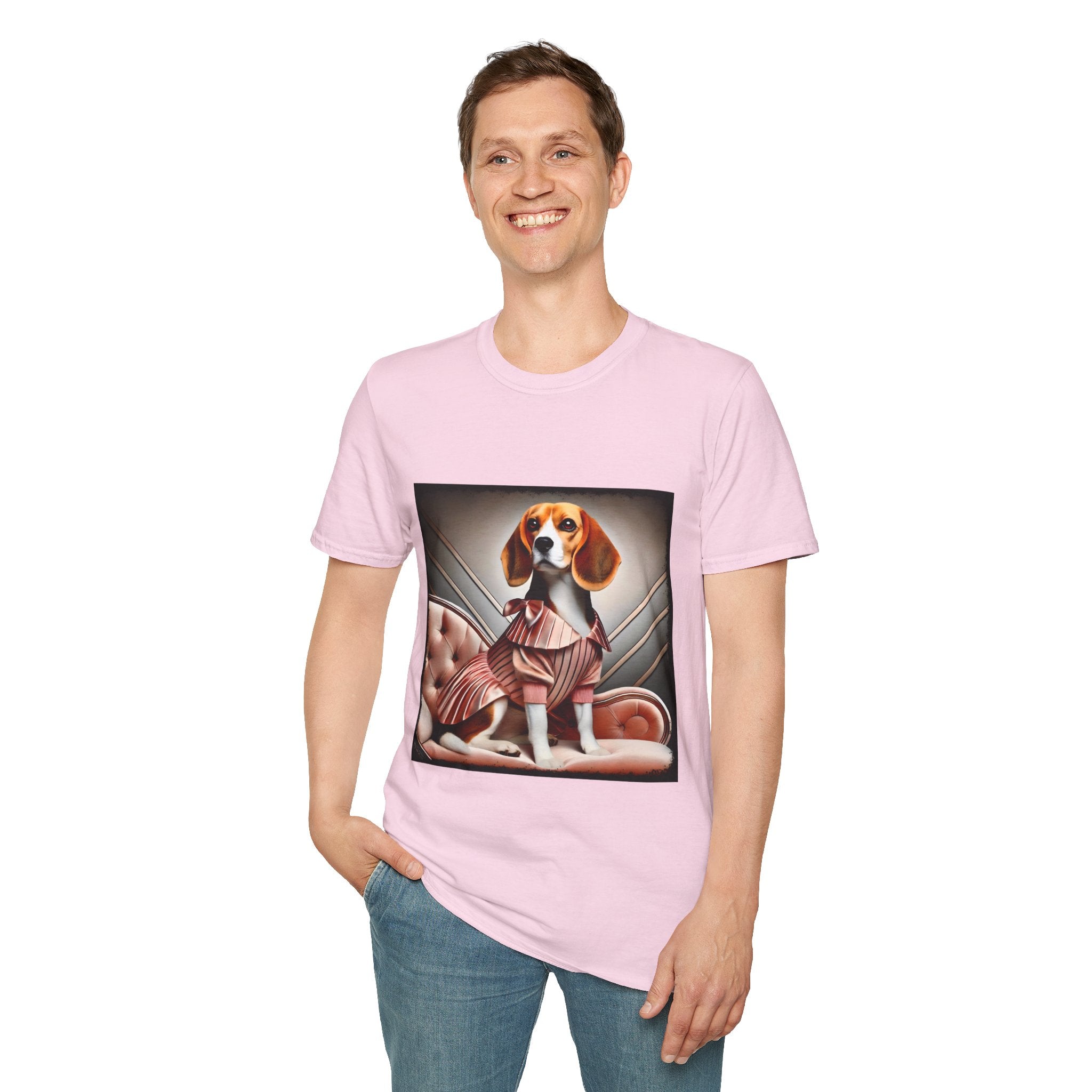 Beagle Peach Posh | Unisex Dog T-Shirt