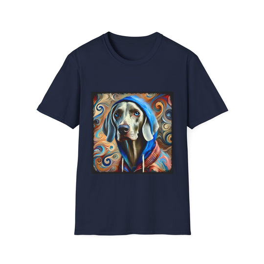 Weimaraner Hoodie Swirl design dog lover unisex t-shirt in navy