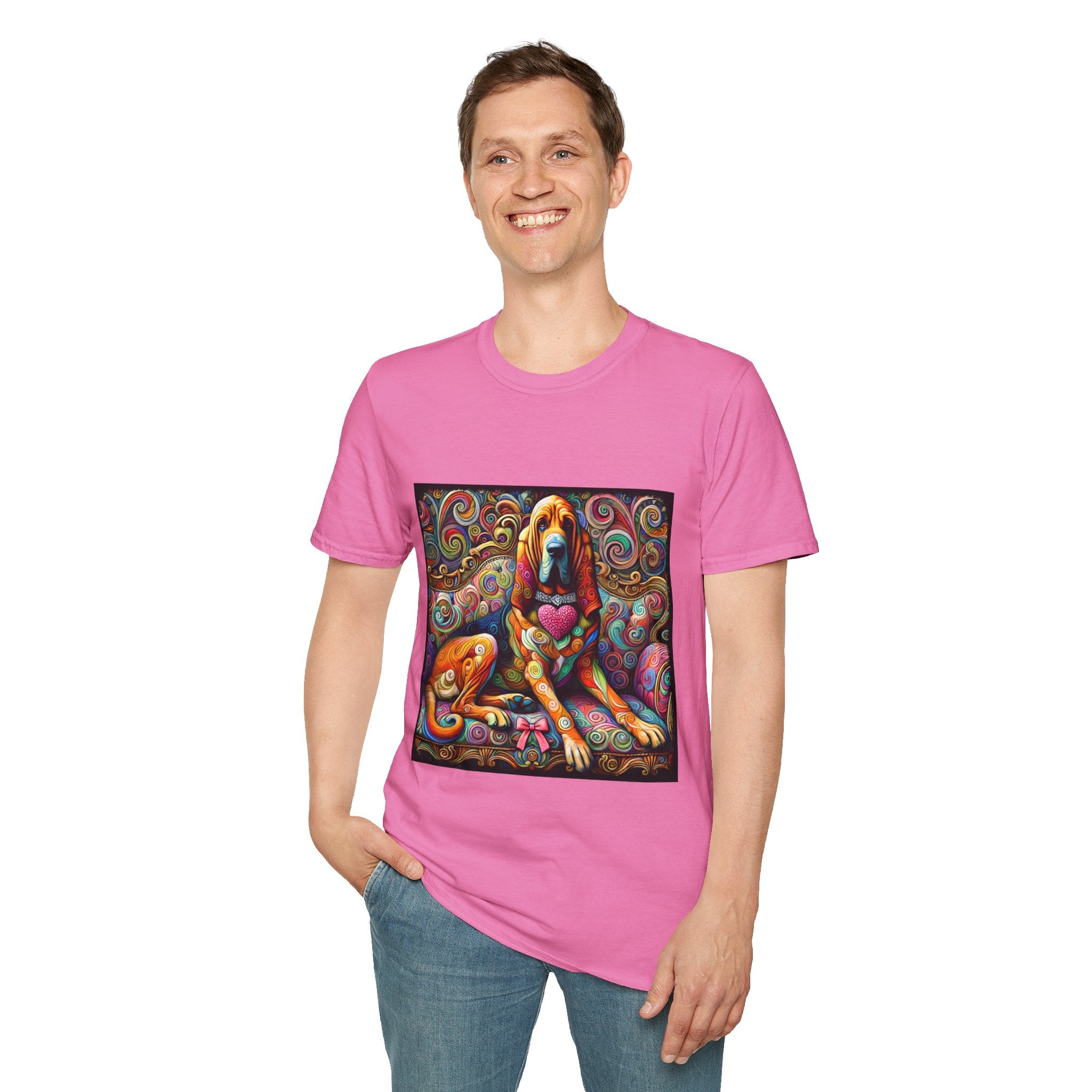 Bloodhound Love Swirl | Unisex Dog T-Shirt