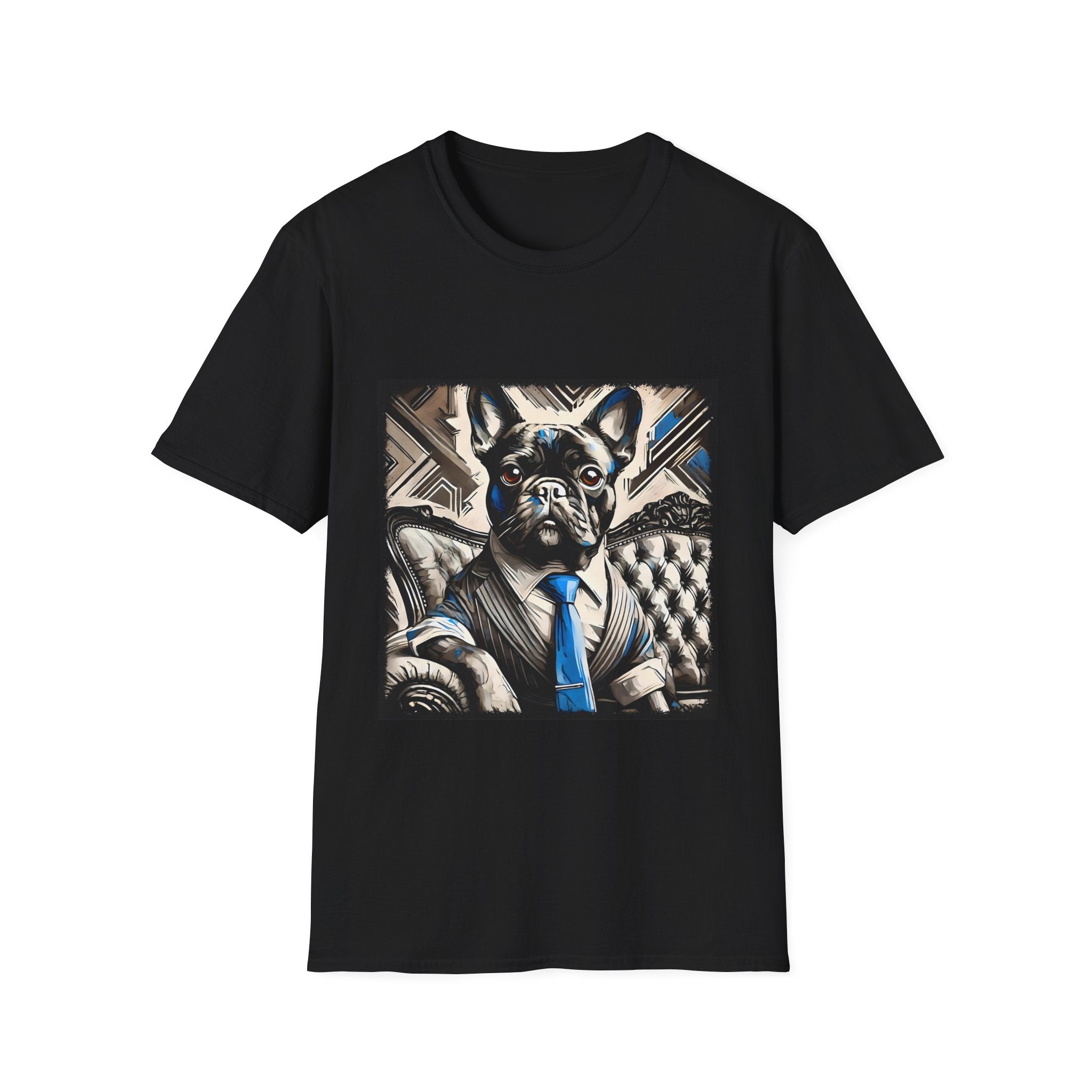 French Bulldog Shirt | B&W Blue Tie Dog Lover Tee
