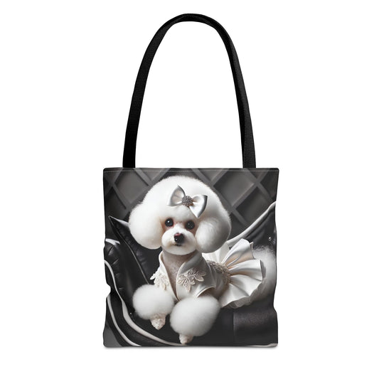 Bichon Frise Tote Bag Pure Class Dog Lover Gift tote bag in black