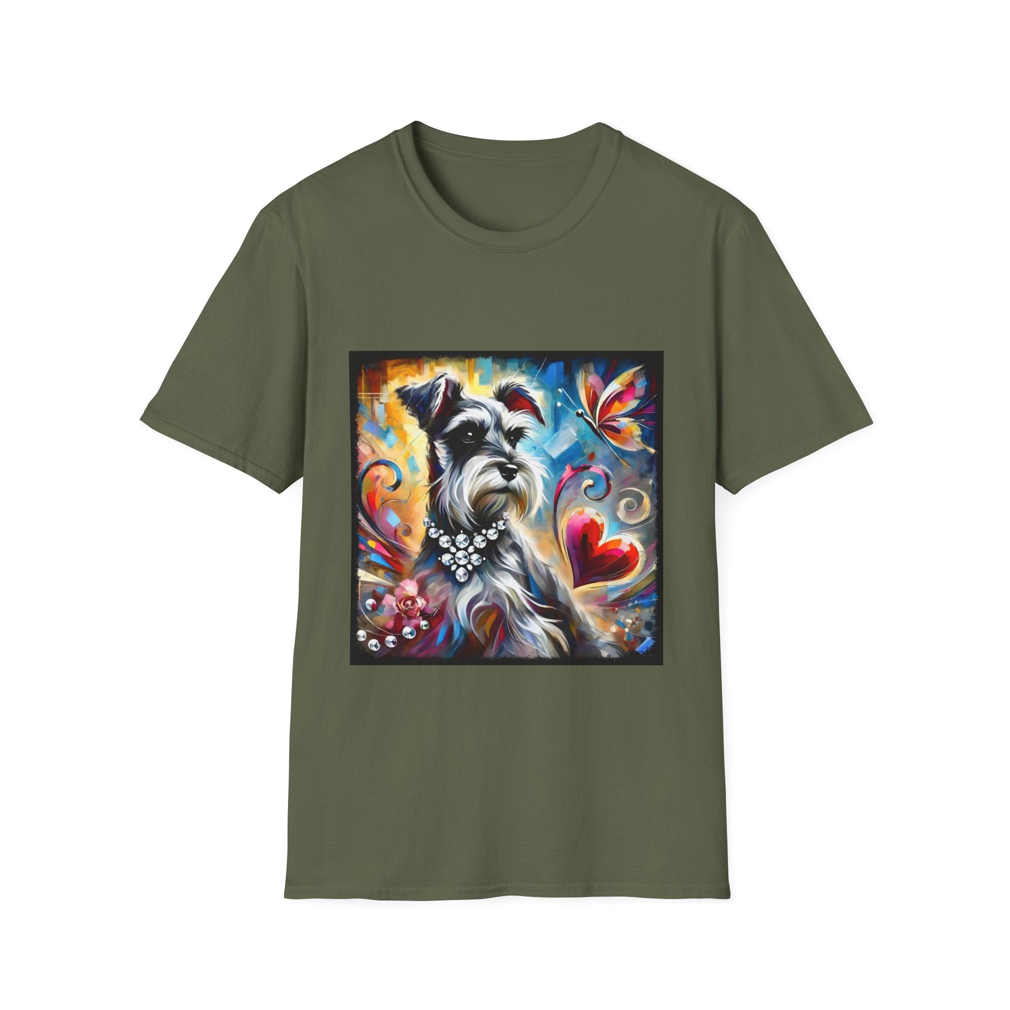Schnauzer Bold Butterfly Classic | Unisex Dog T-Shirt