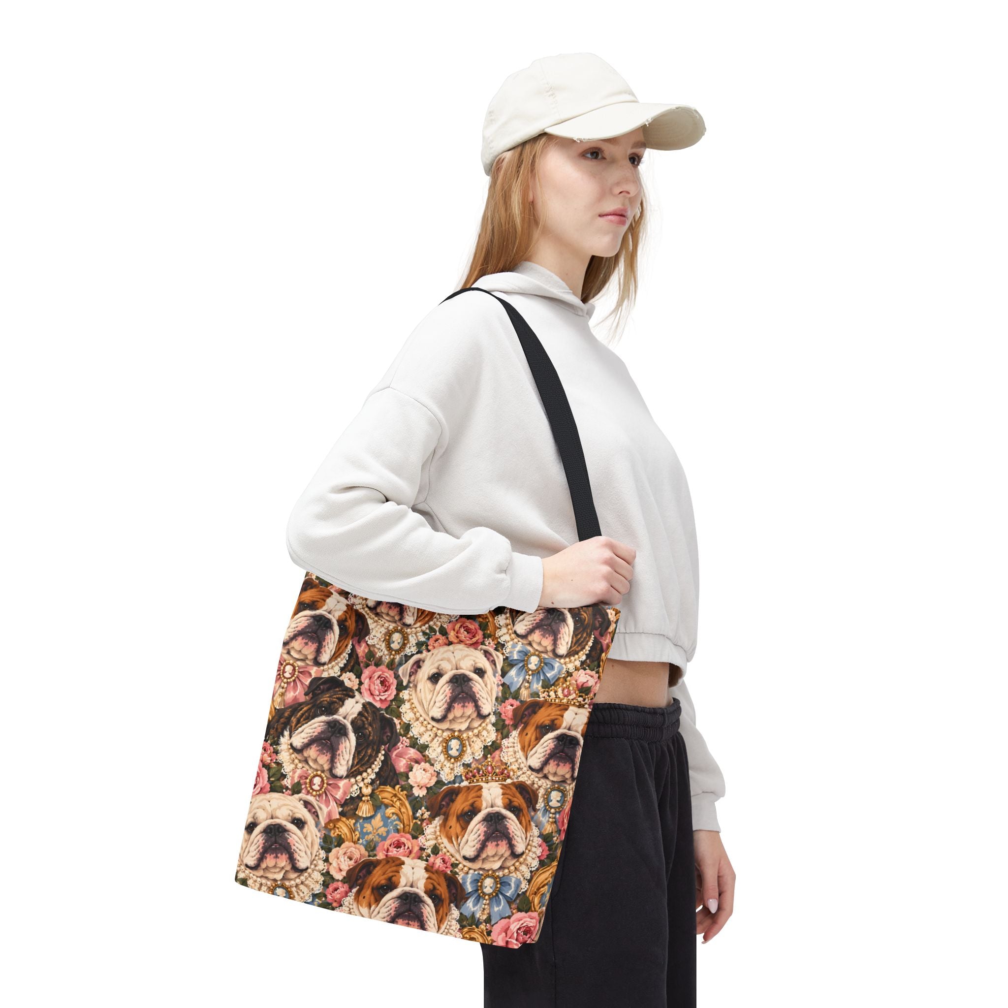 Bulldog Tote Bag | Rococo Royalty Dog Lover Gift