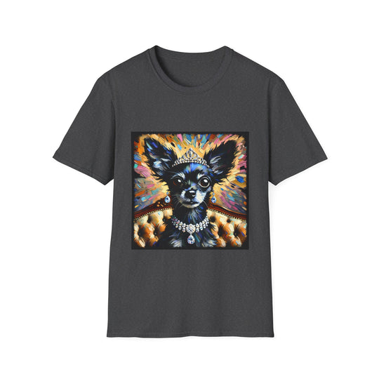Chihuahua Diamond Earring Classic design dog lover unisex t-shirt in dark heather