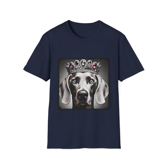 Weimaraner Queen Supreme design dog lover unisex t-shirt in navy