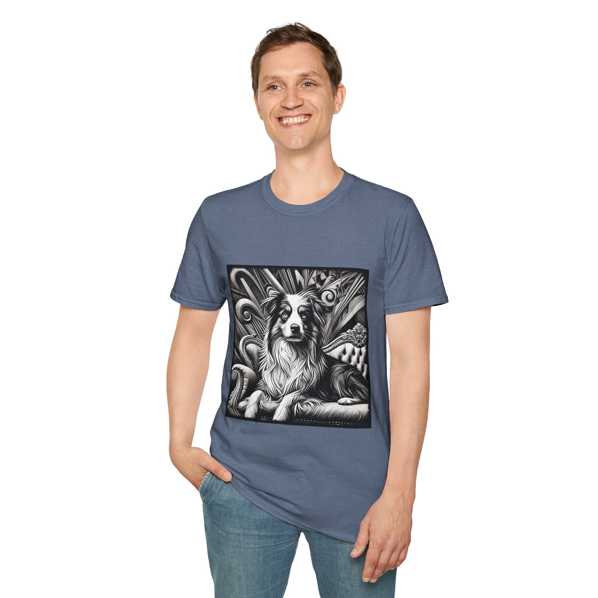 Australian Shepherd B&W Bold | Unisex Dog T-Shirt