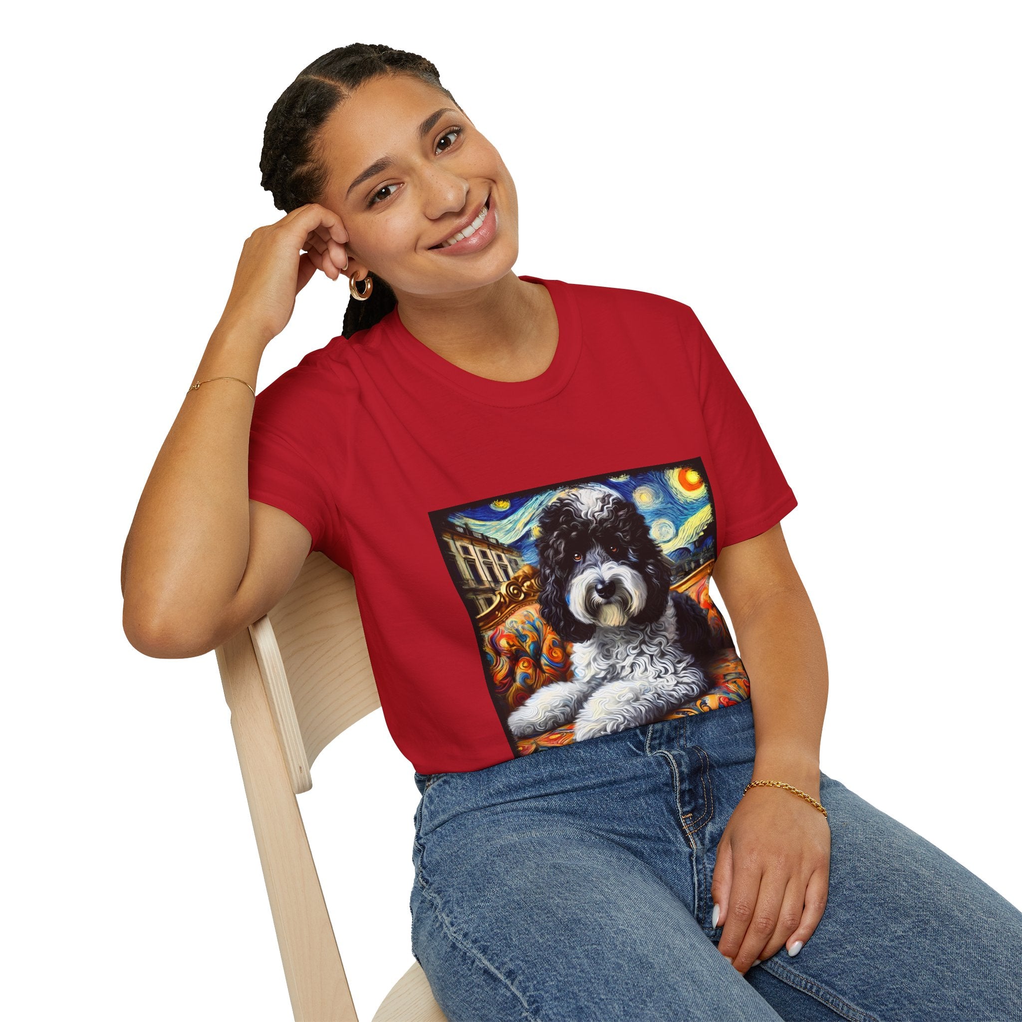 Sheepadoodle Starry Swirl | Unisex Dog T-Shirt