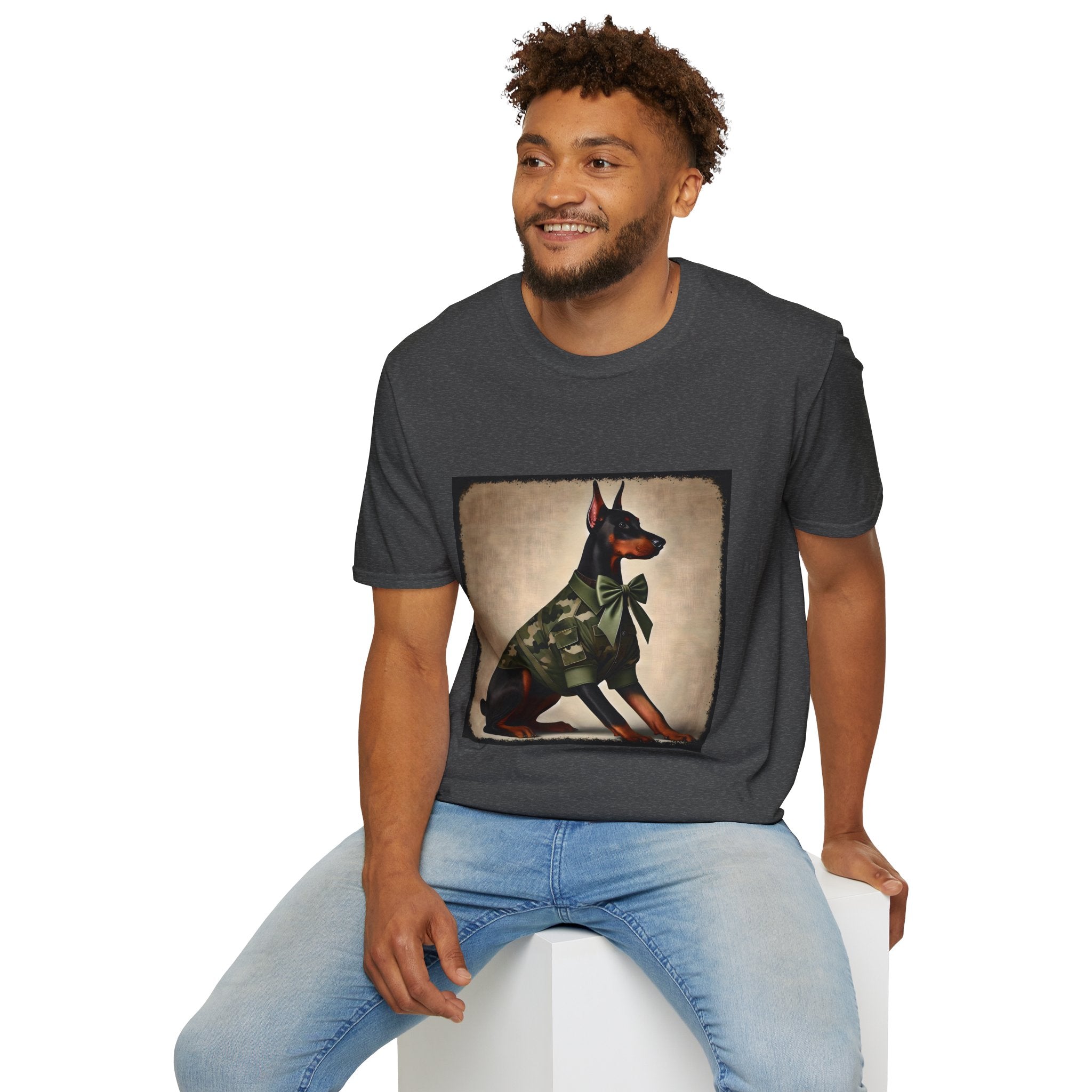 Doberman Pinscher Camo Cutie | Unisex Dog T-Shirt