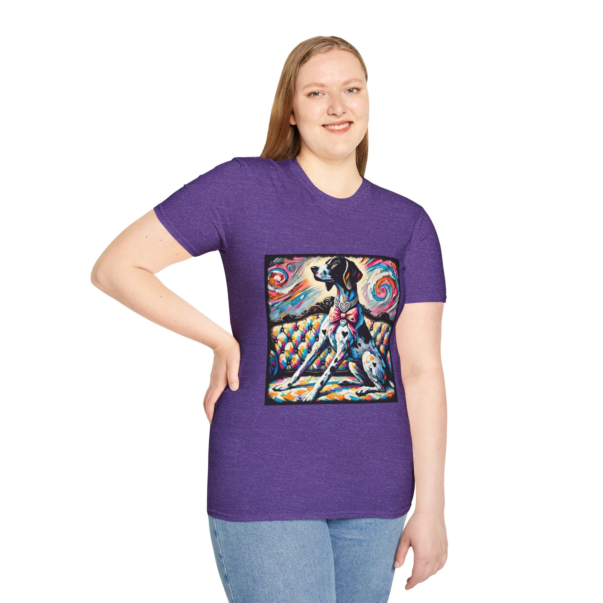 German Shorthaired Pointer Diamond Heart Swirl | Unisex Dog T-Shirt