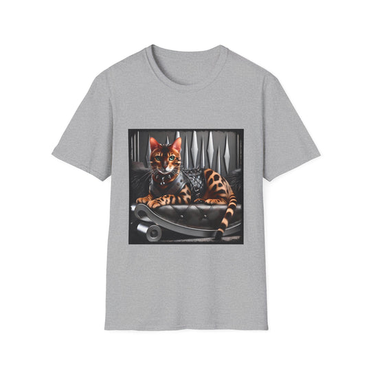 Bengal Cat Spike design cat lover unisex t-shirt in sport grey