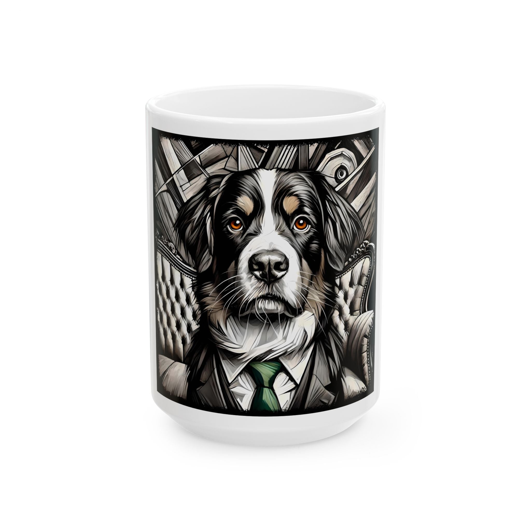 Bernese Mountain Dog Mug | B&W Bold Eyes Dog Lover Gift