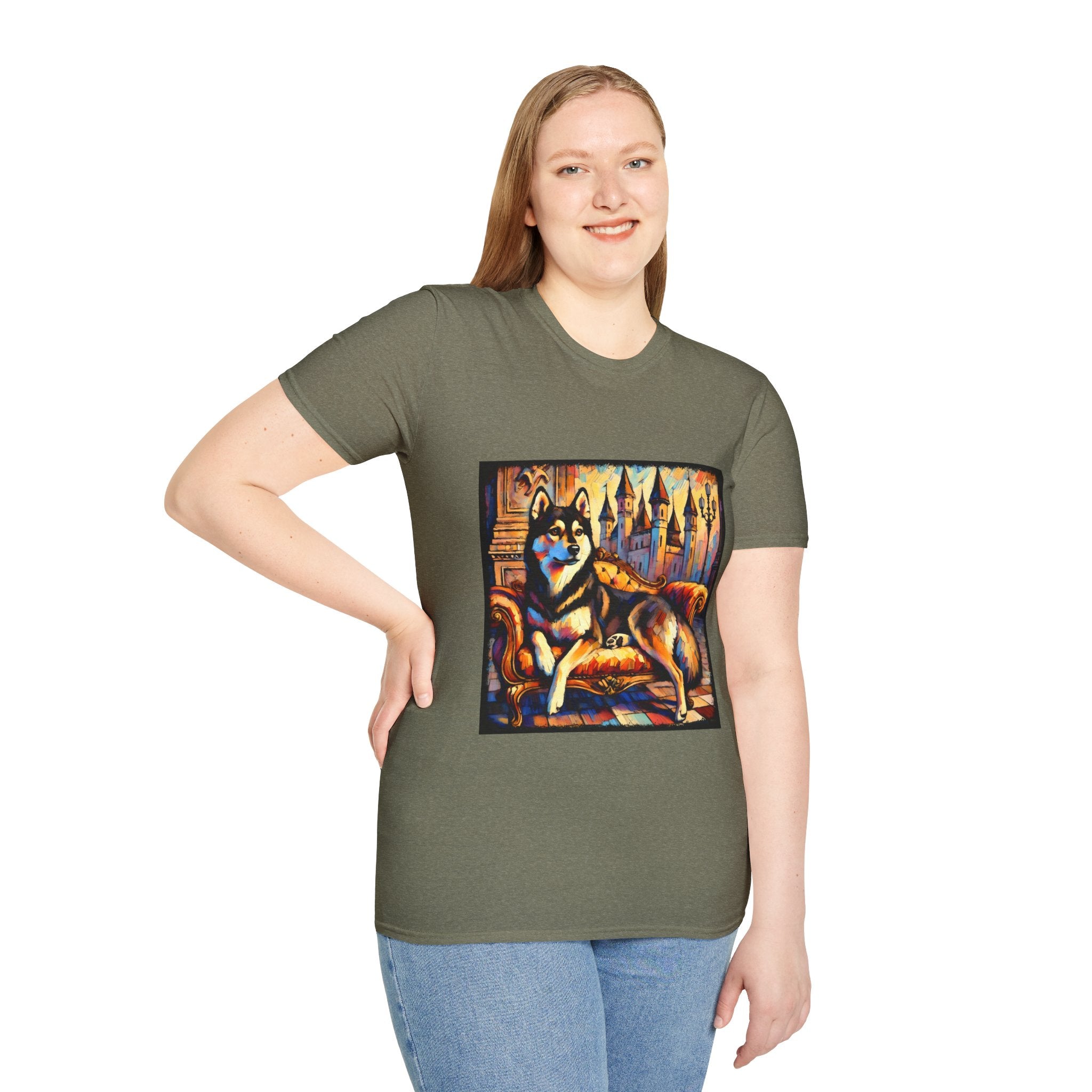 Siberian Husky Watercolor Classic | Unisex Dog T-Shirt