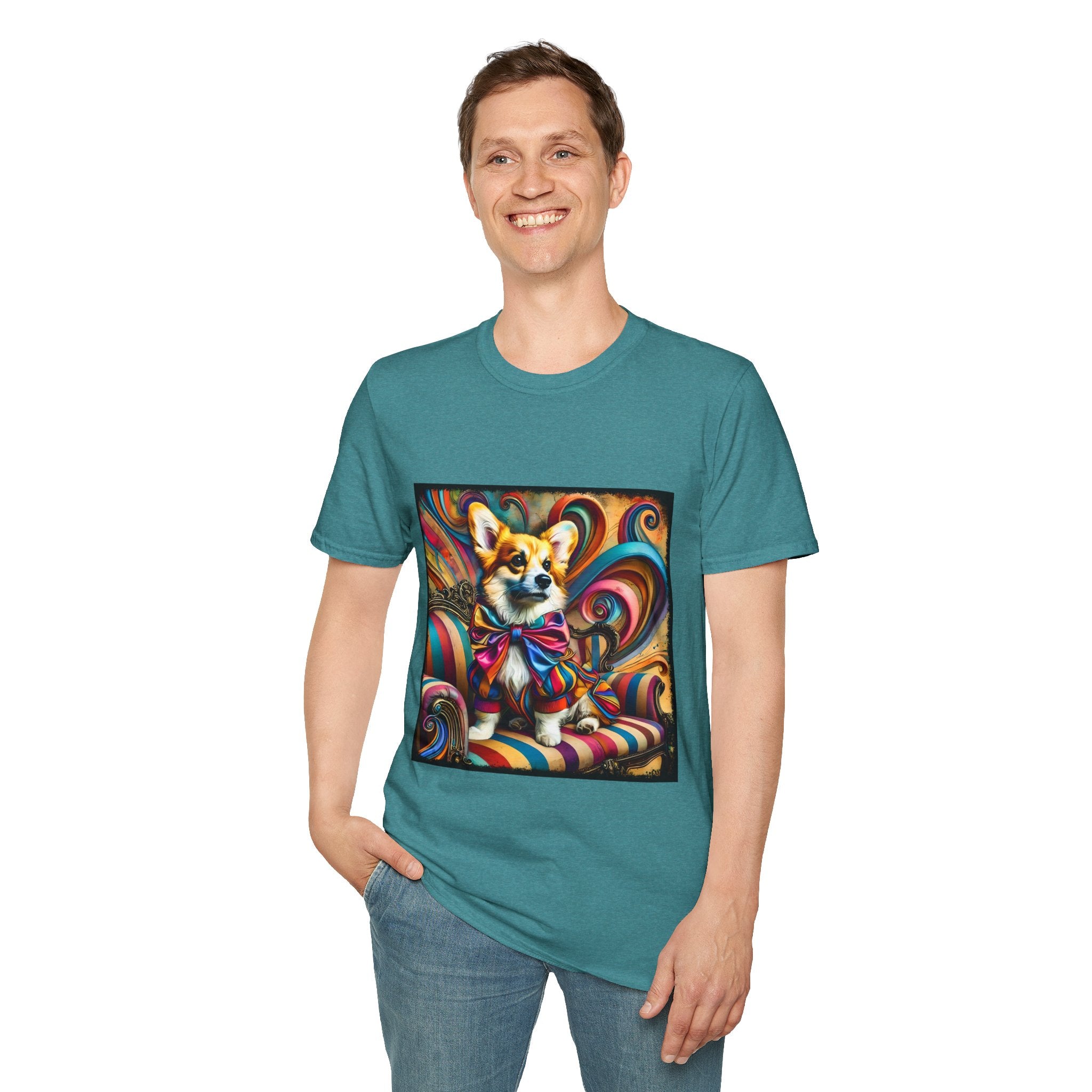 Pembroke Welsh Corgi Vivid Rocker | Unisex Dog T-Shirt
