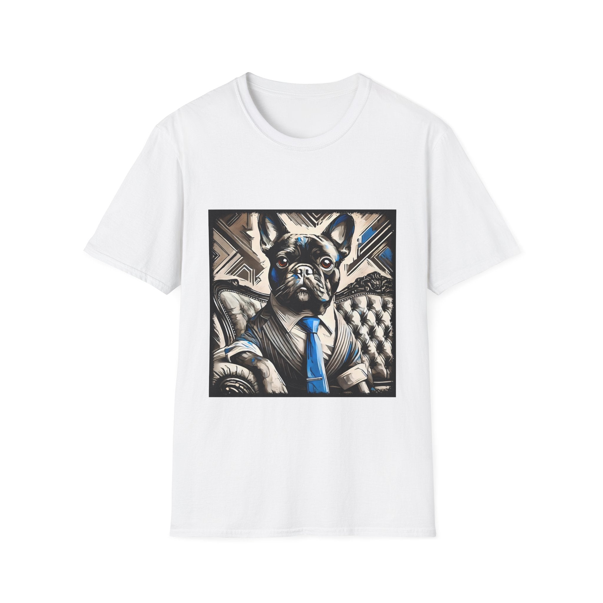 French Bulldog Shirt | B&W Blue Tie Dog Lover Tee