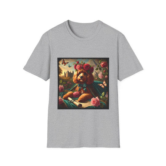 Cavapoo Botanical Beauty design dog lover unisex t-shirt in sport grey