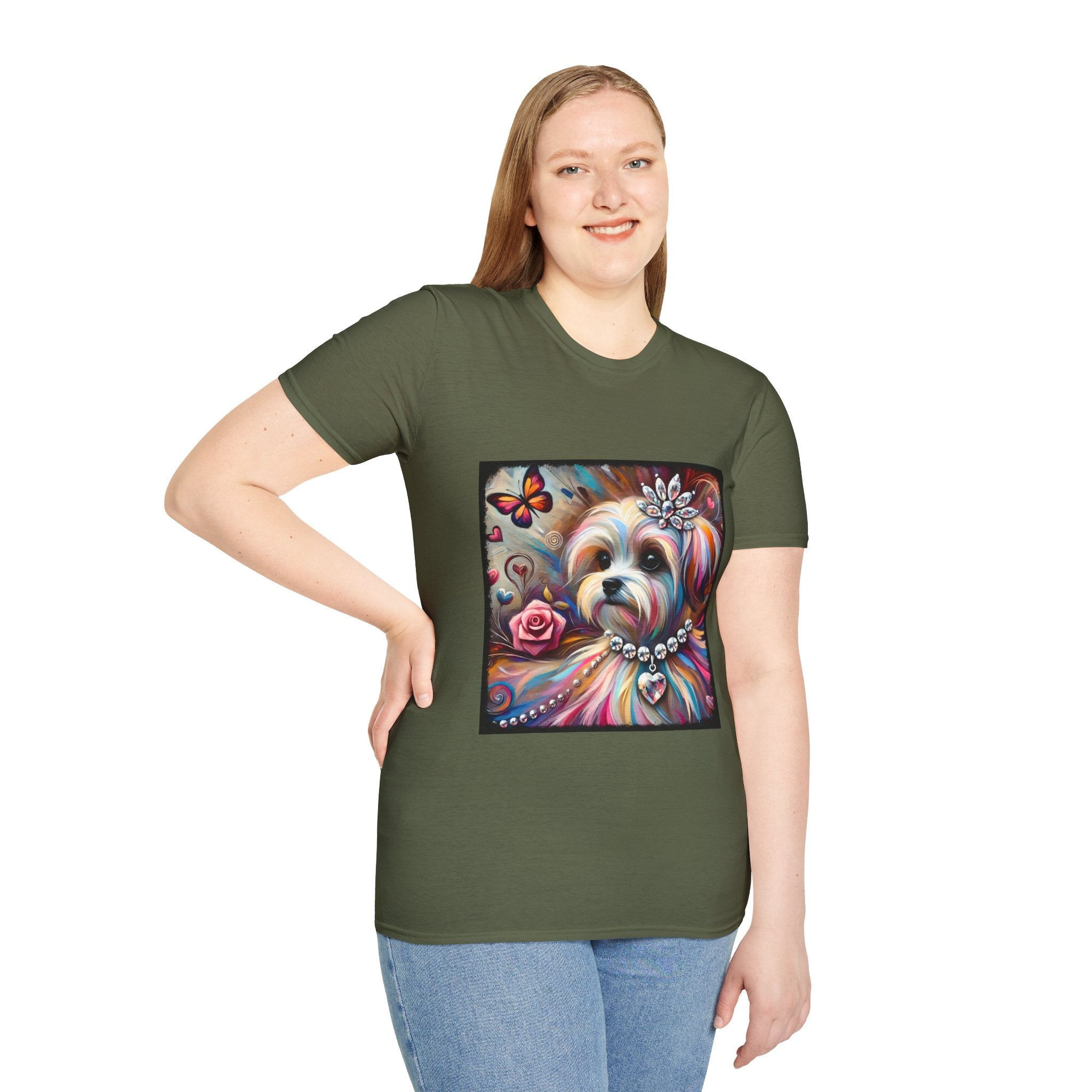 Maltese Diamond Heart Classic | Unisex Dog T-Shirt