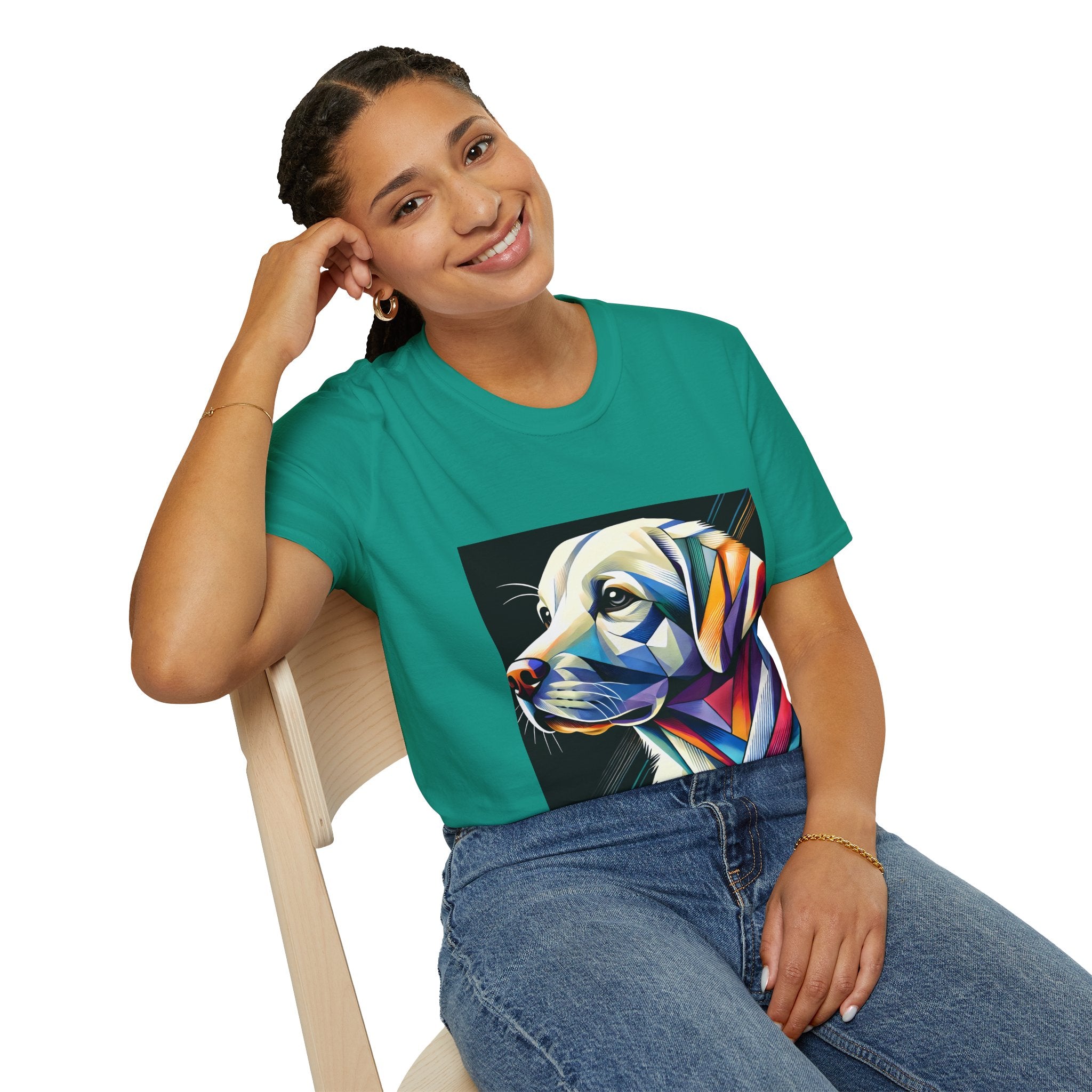 Labrador Retriever Multicolor Geometric | Unisex Dog T-Shirt