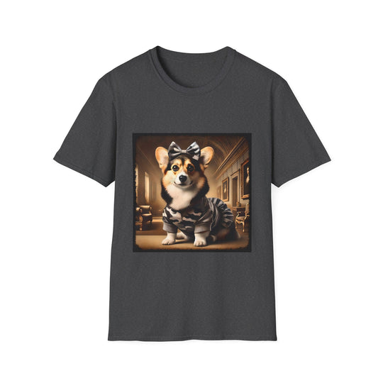 Pembroke Welsh Corgi Camo Diva design dog lover unisex t-shirt in dark heather