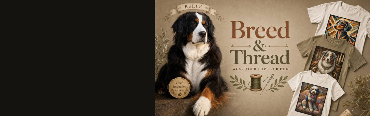 Breed and Thread dog-themed apparel, blankets and gifts